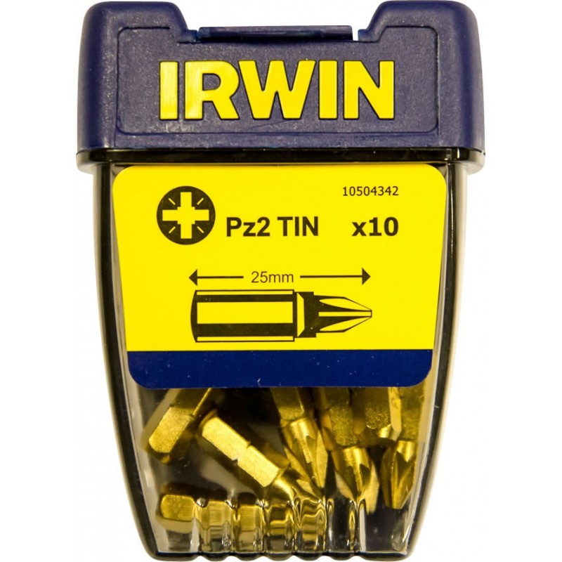 Біта PZ2 25 мм TiN 10 шт, Irwin 10504342