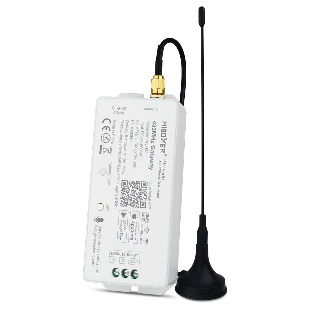 Хост контролер DMX512(1990) Wi-fi  433MHz (LORA) Mi-light, для бездротового керування Mi-light з Android and iOS