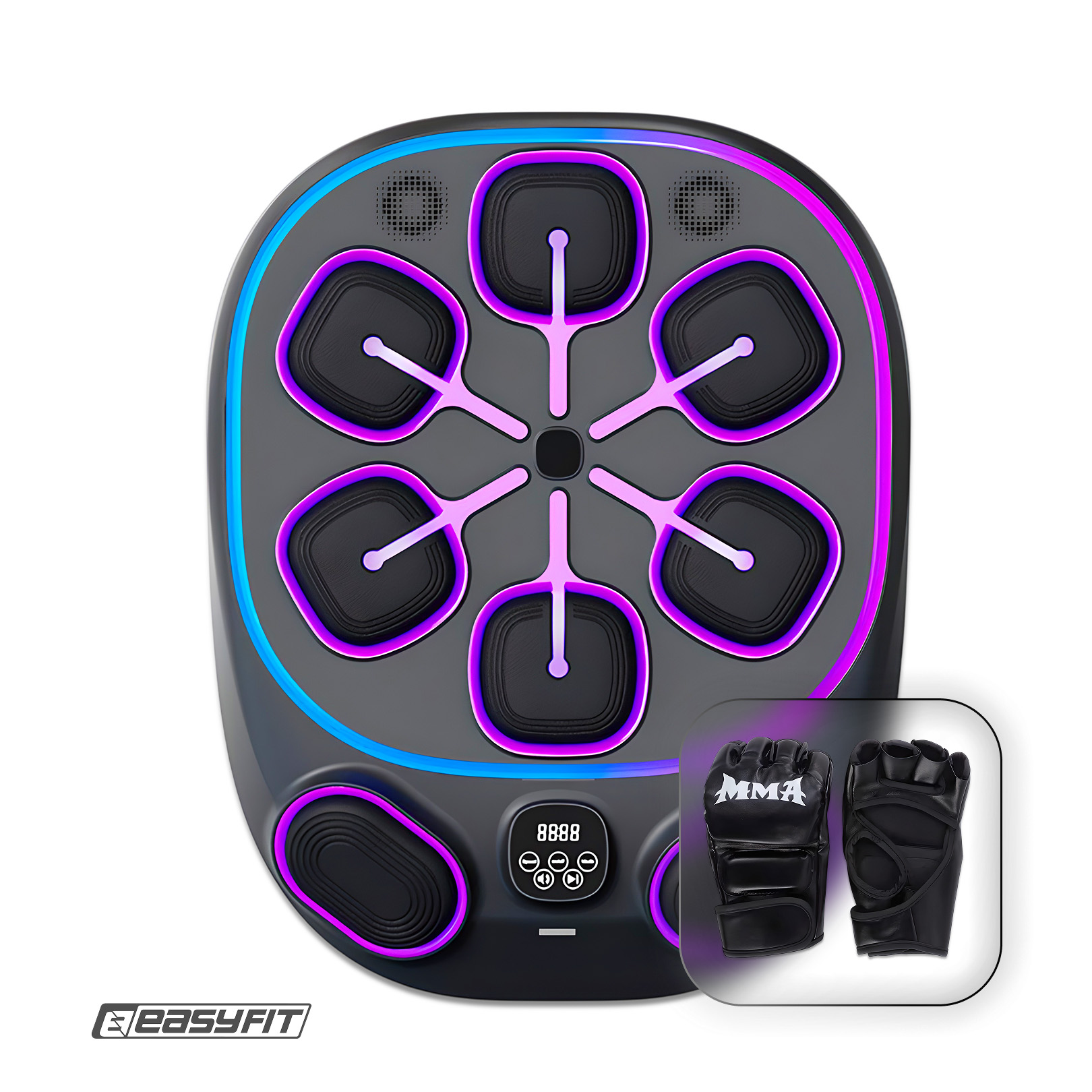 Настінний боксерський тренажер EasyFit з аперкотами (музичний бокс)