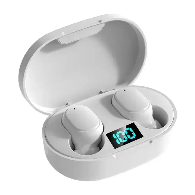 Бездротові Навушники E6S з Led Дисплеєм Bluetooth 5.1 Білі