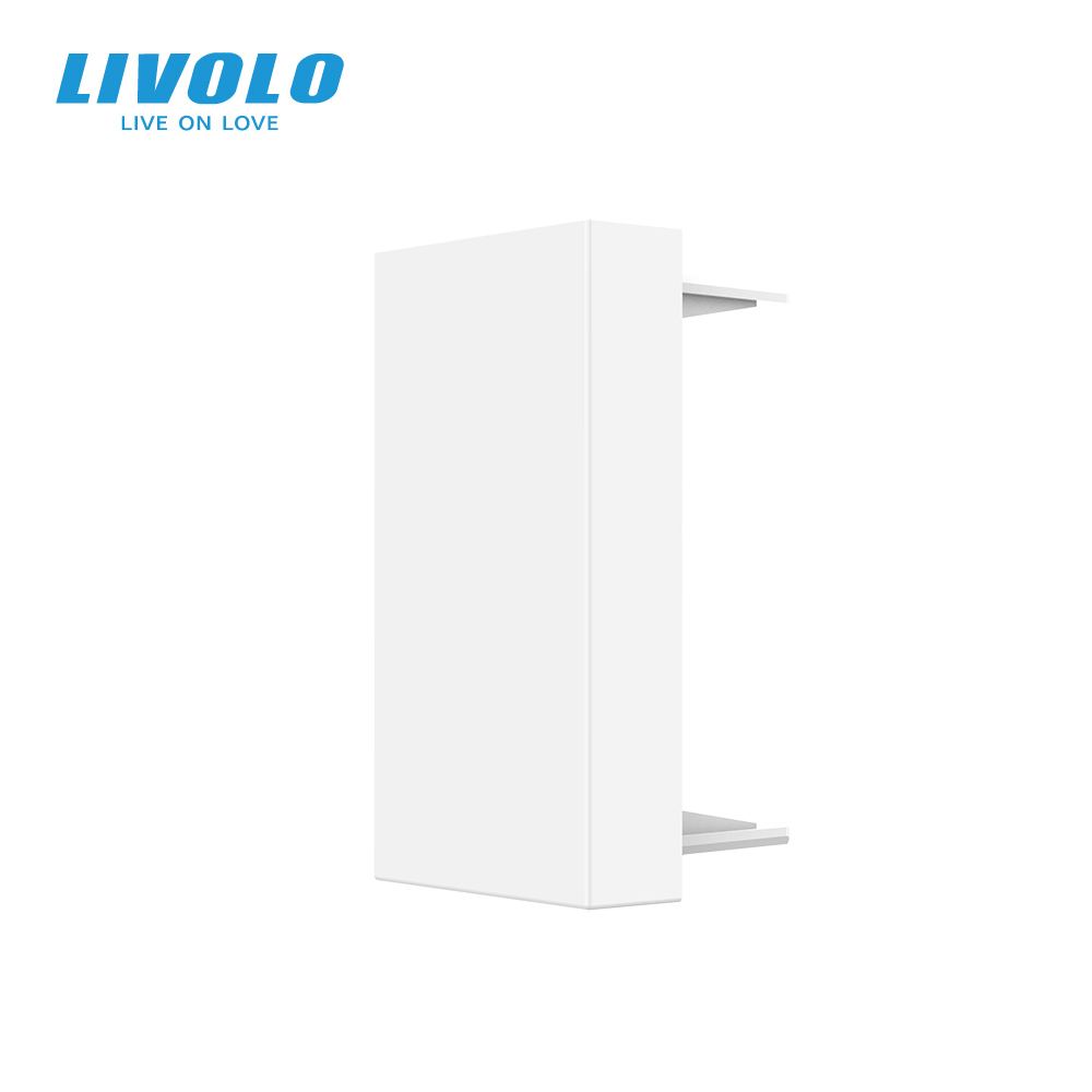 Заглушка для розетки LIVOLO, біла, модуль 22.5×45 мм, 0.5 поста (VL-FCMB-1WP)