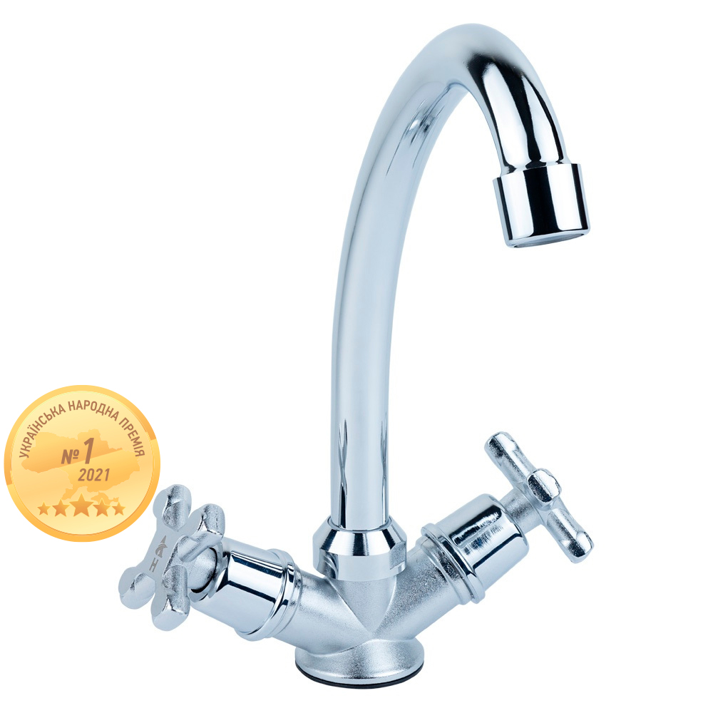 Смеситель QN 1/2" для кухни эконом на шпильке (КРАТНО 2шт) AQUATICA QN-2B158C (9786100)