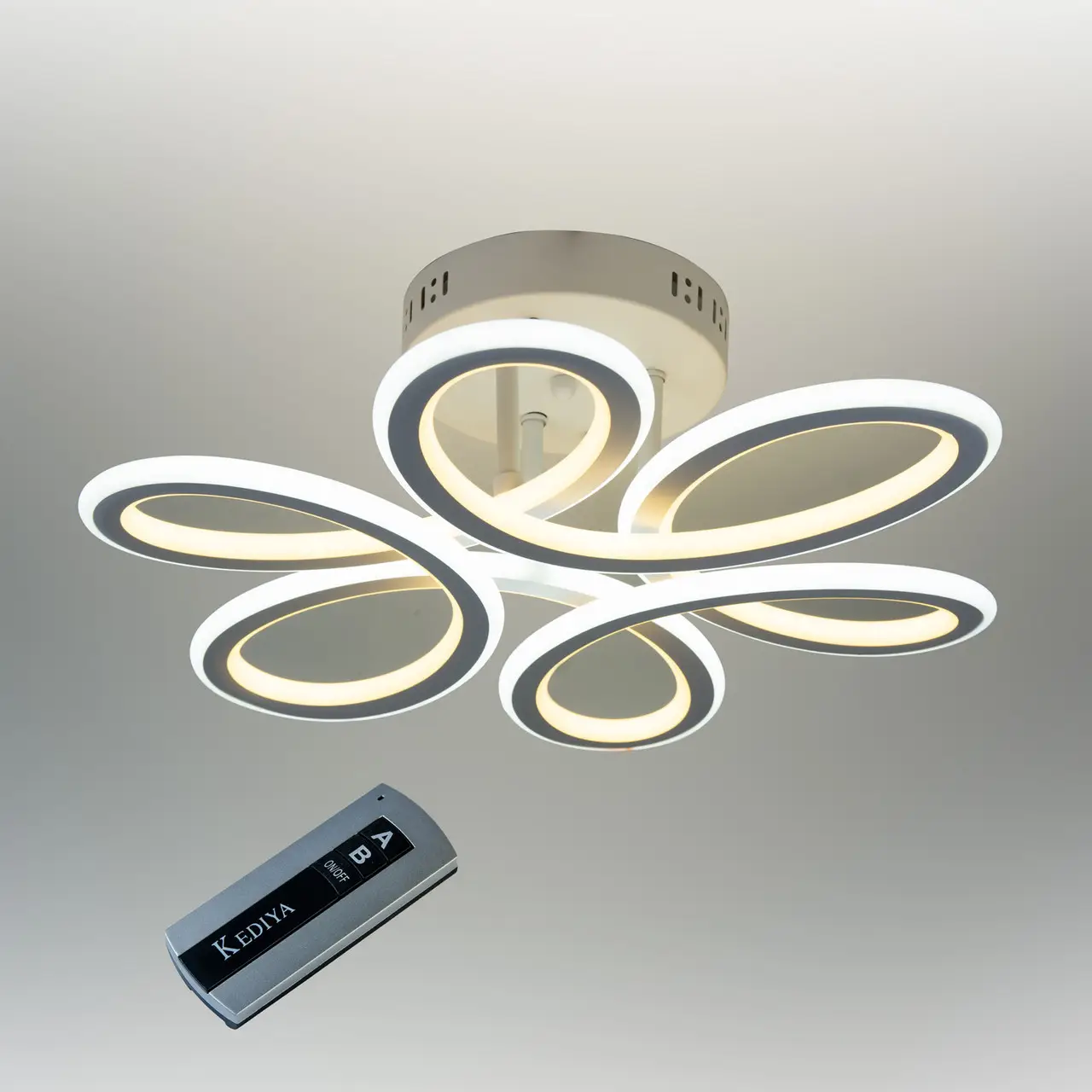 Стельова LED люстра, світлодіодний світильник Sunlight білий 097/124W YT