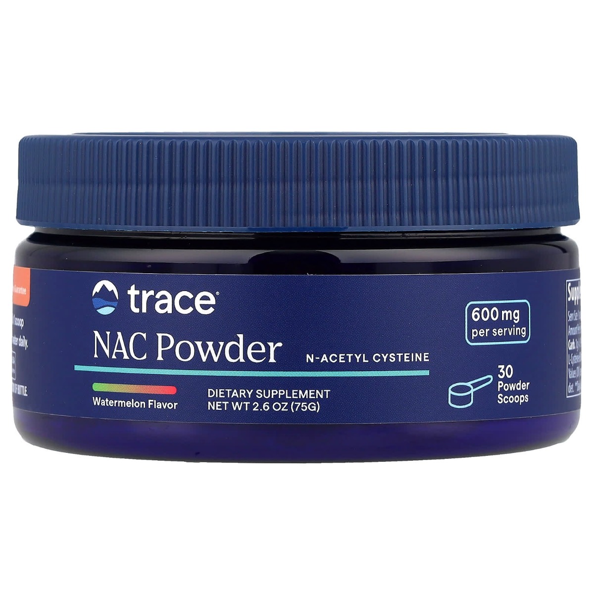 NAC N-ацетил L-цистеїн, 600 мг, смак кавуна, NAC Powder, Trace, 75 гр