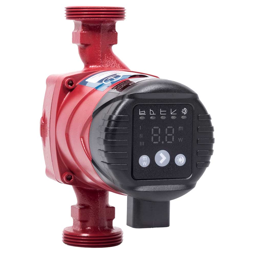 Насос циркуляционный энергосберегающий 10-45Вт Hmax 6м Qmax 52л/мин Ø1½" 180мм + гайки Ø1" WETRON (774353)