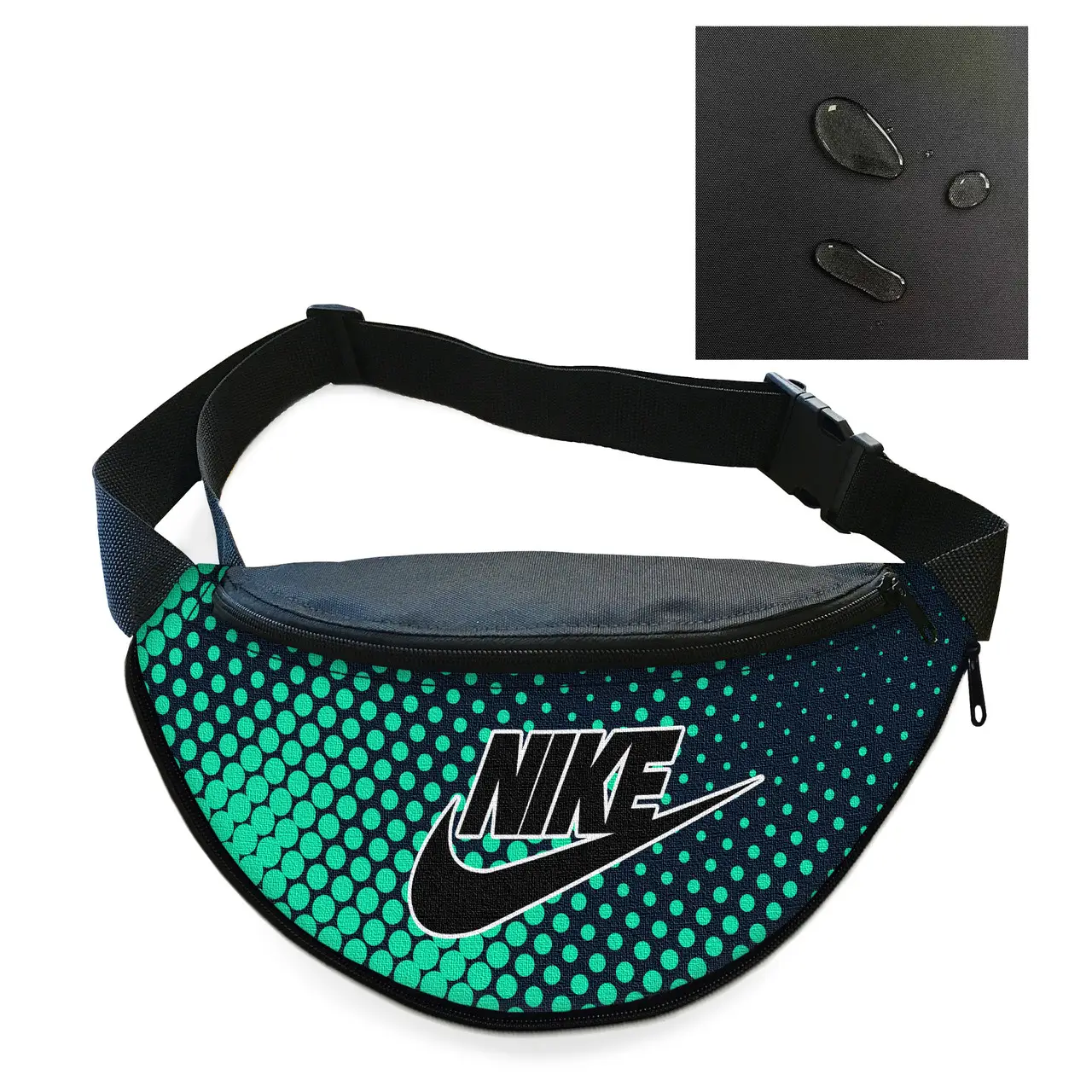 Сумка-бананка Nike чоловіча/жіноча спортивна 32×16 см з розширювачем поясна сумка або сумка через плече (3733)