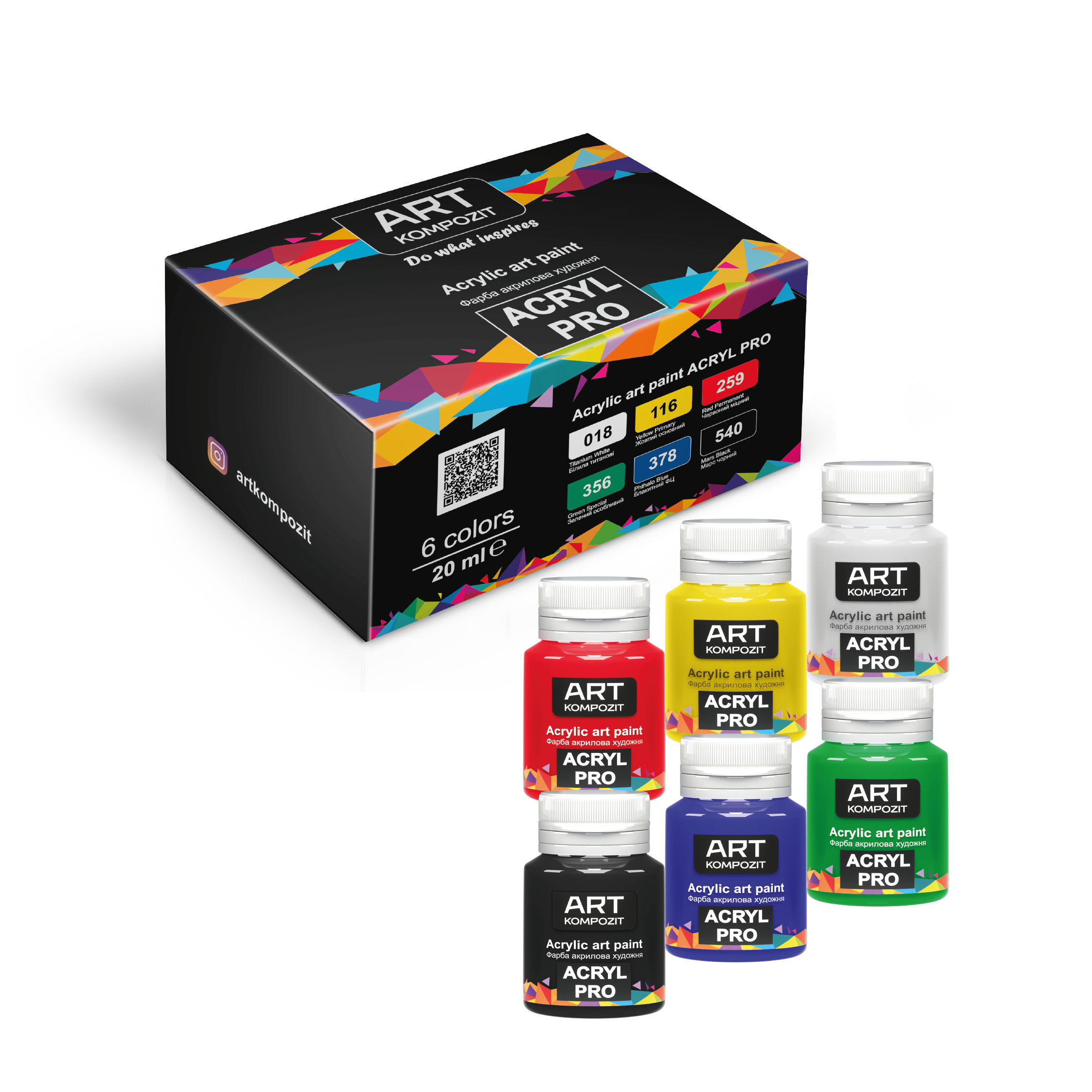 Набір Фарба художня ACRYL PRO ART Kompozit 6*20 мл, 6 х 20 мл
