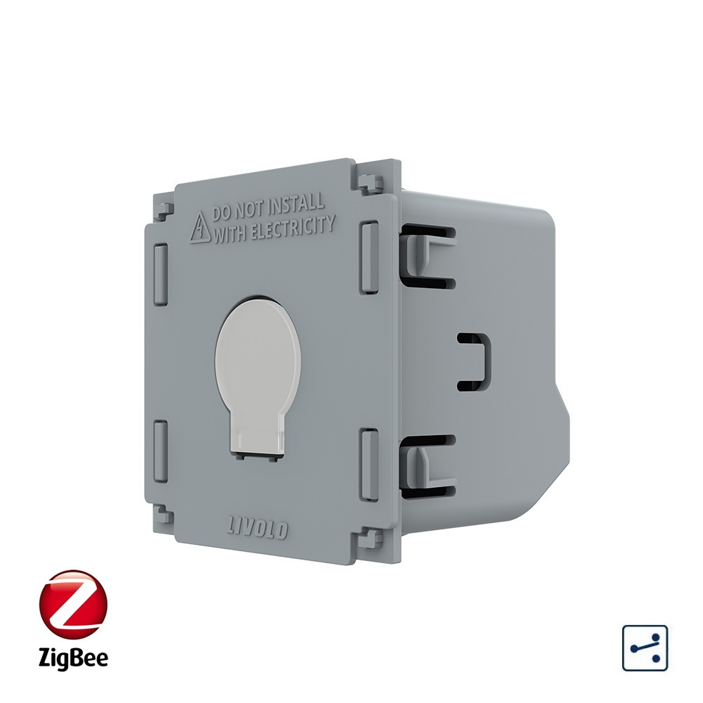 Розумний сенсорний вимикач LIVOLO ZigBee, прохідний / перехресний, 5А 230В, без нейтралі, сумісний з Home Assistant (VL-FC1SZ-2G)