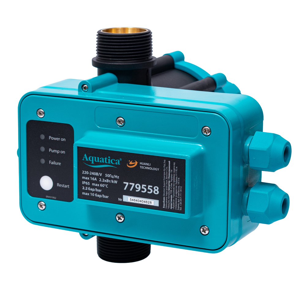 Контроллер давления электронный 2.2кВт Ø1 1/4" AQUATICA (779558)