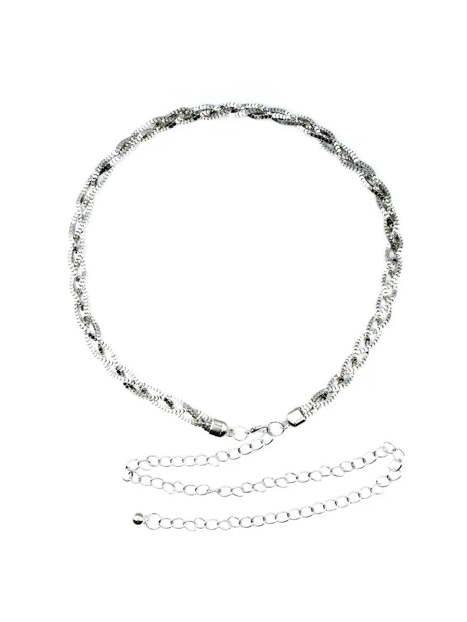 Пояс-ланцюг на талію 110 см Сріблястий lncg-kit-007
