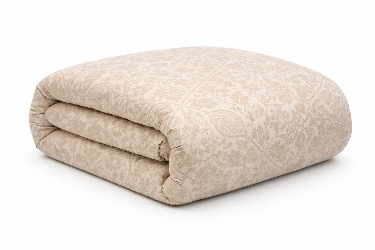 Підковдра Ecotton двоспальний 175х210 см бежевого кольору на запах