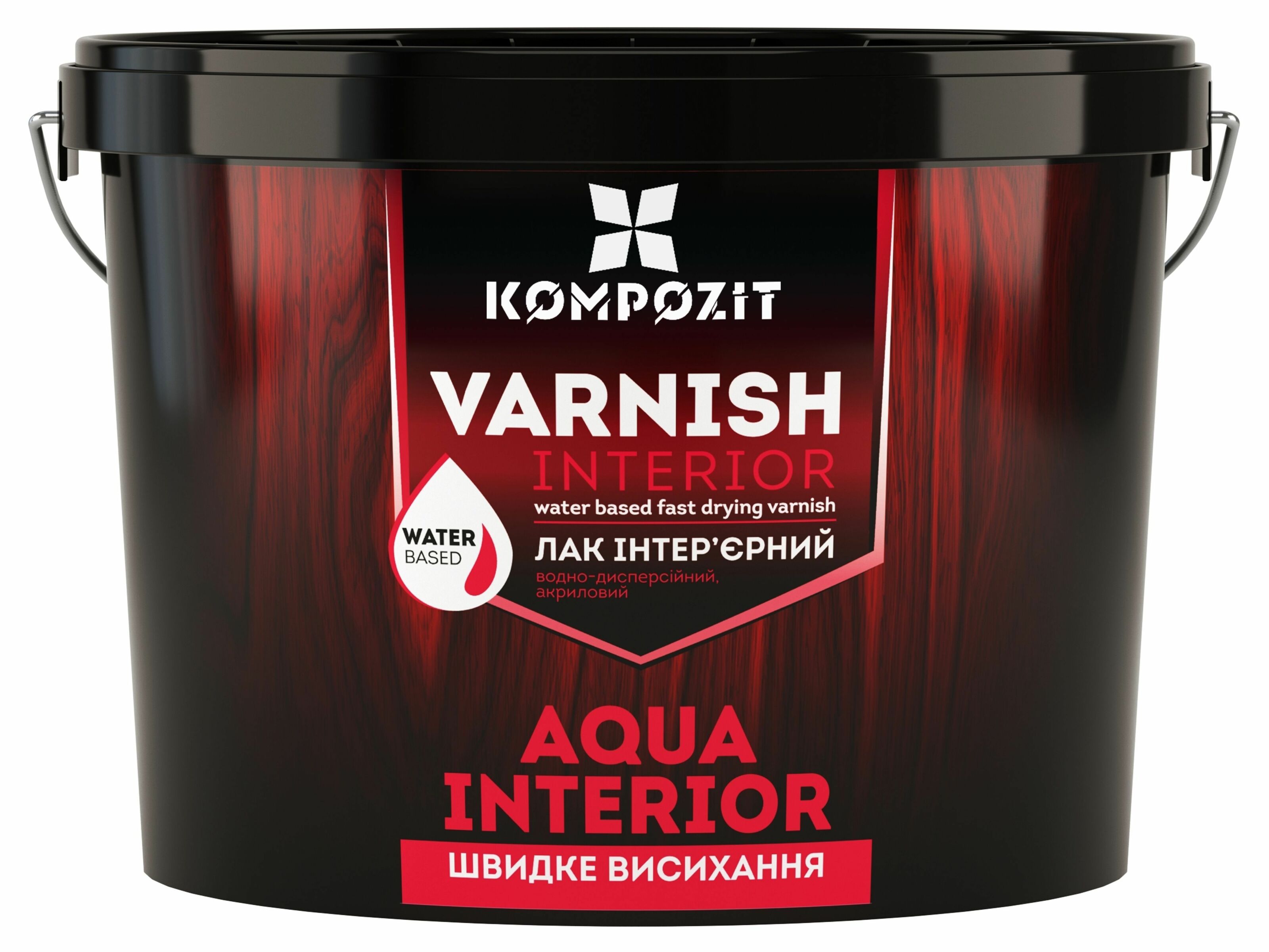 Лак інтер’єрний AQUA INTERIOR, Глянцевий, 10 л, Безбарвний