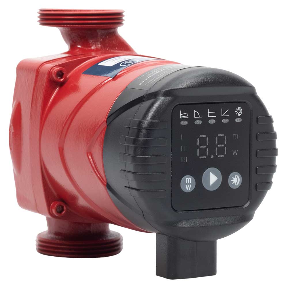 Насос циркуляционный энергосберегающий 10-45Вт Hmax 6м Qmax 52л/мин Ø1½" 130мм + гайки Ø1" WETRON (774352)