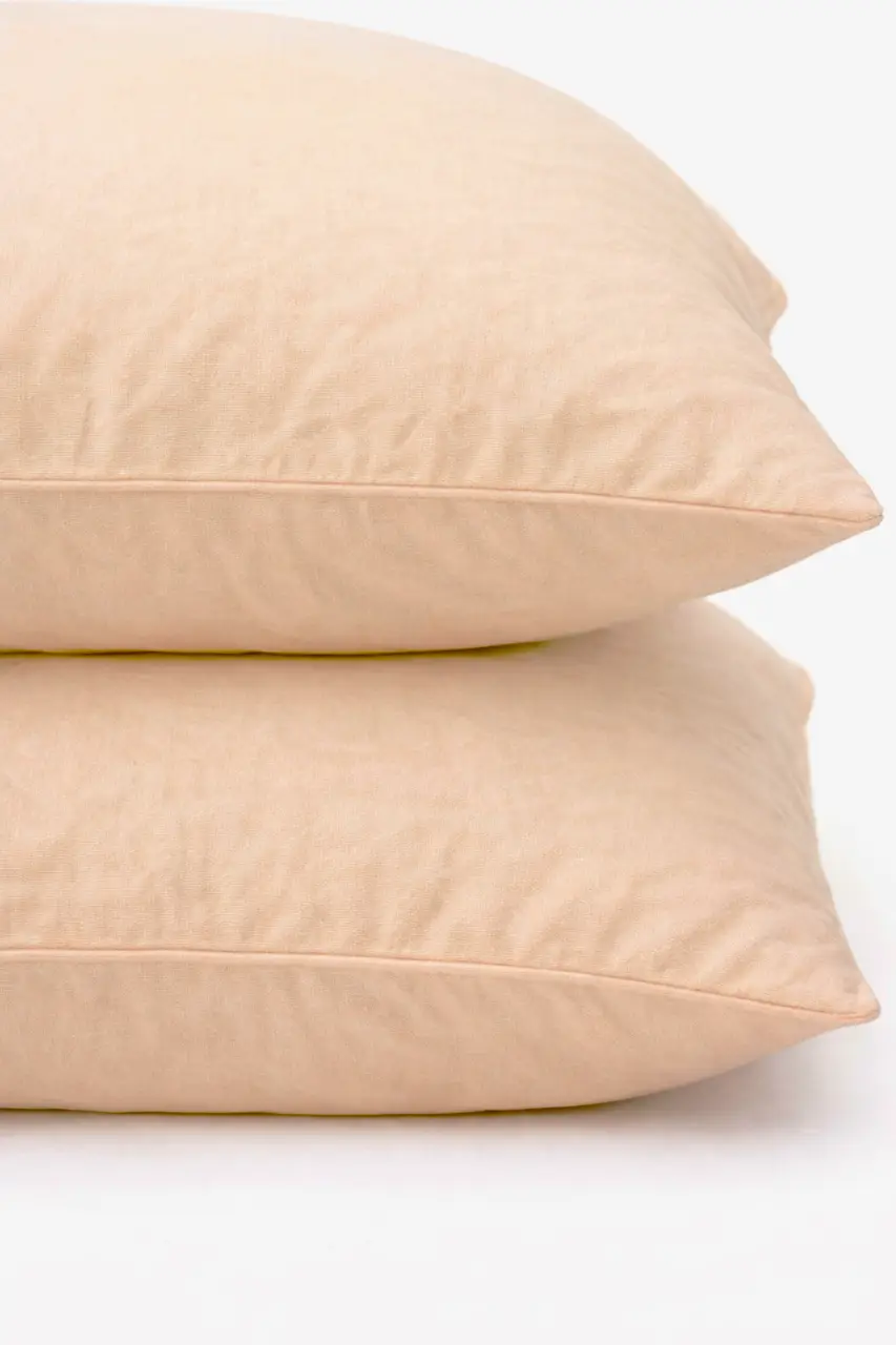 Наволочка Ecotton 50х70 см фланель із бавовни Light Beige Бежевий