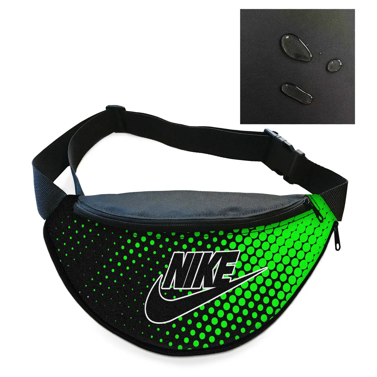 Сумка-бананка Nike чоловіча/жіноча спортивна 32×16 см з розширювачем поясна сумка або сумка через плече (3735)