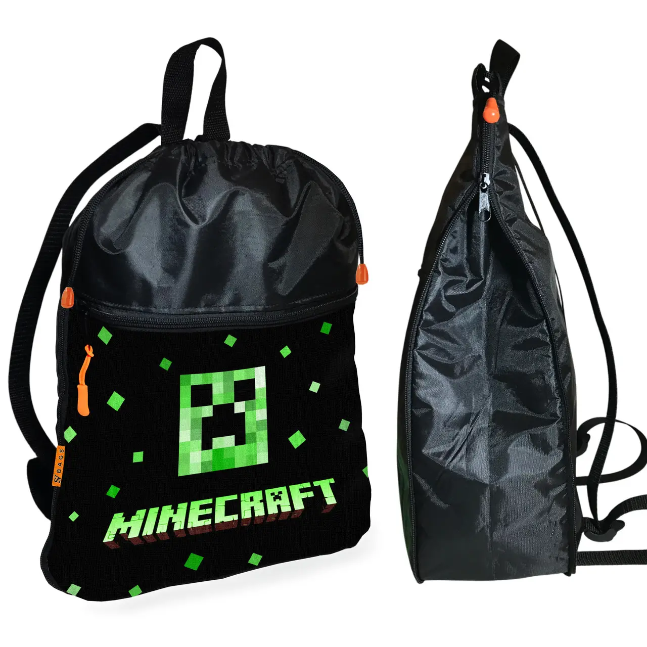 Рюкзак-мішок для взуття, спортивної форми Майнкрафт «Minecraft» дитяча сумка для змінки з розширювачем (01261)