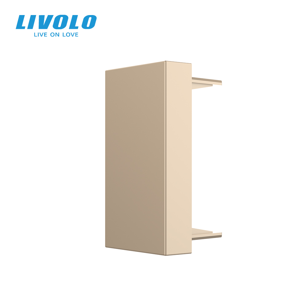 Заглушка для розетки LIVOLO, золота, модуль 22.5×45 мм, 0.5 поста (VL-FCMB-1AP)