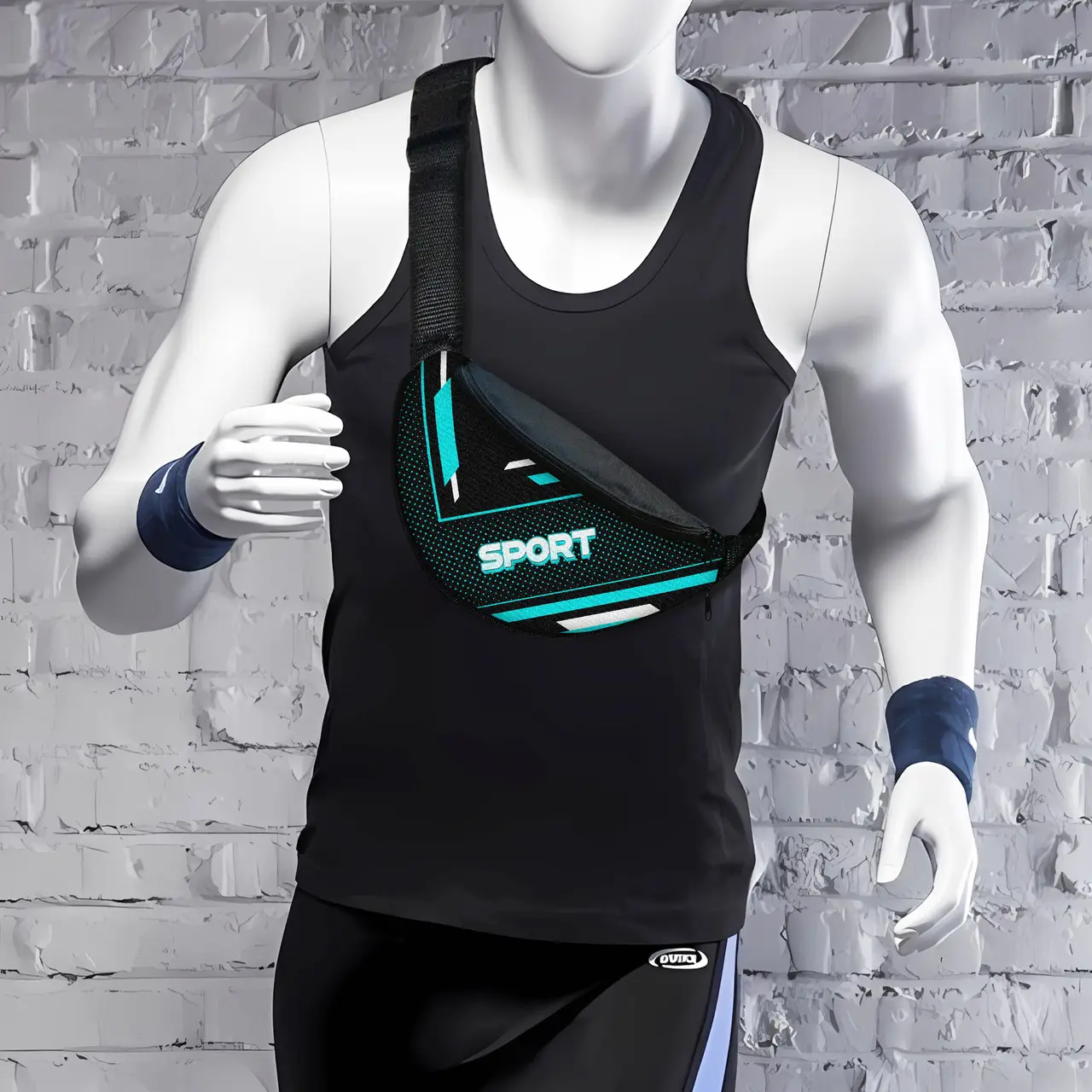 Сумка-бананка чоловіча/жіноча Sport 32×16 см з розширювачем поясна сумка або сумка через плече (02876)