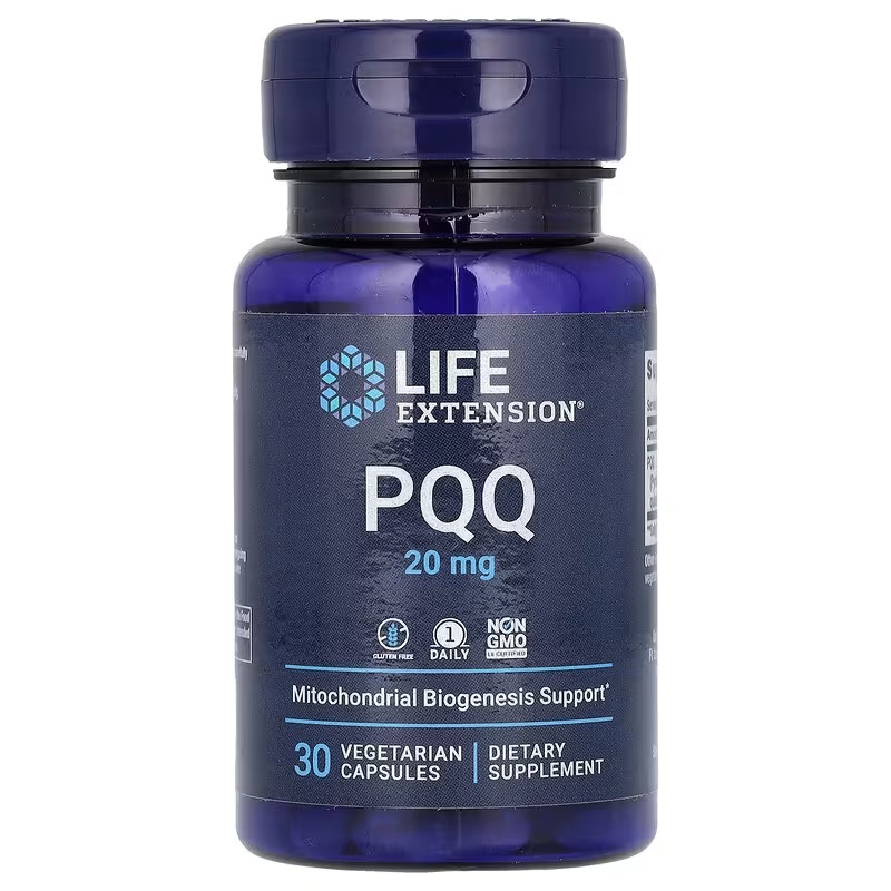 Пірролохінолінхінон PQQ, 20 мг, PQQ, Life Extension, 30 вегетаріанських капсул