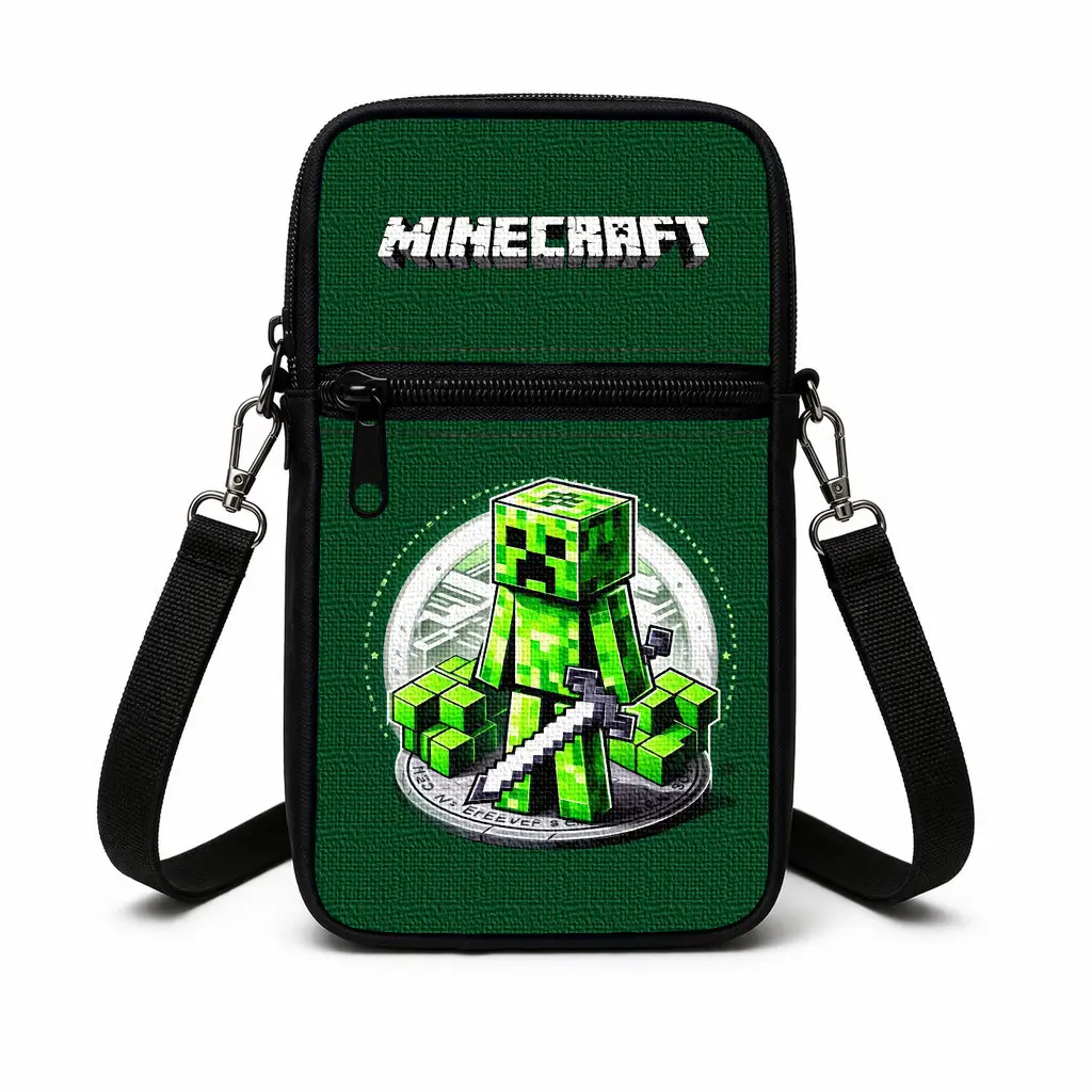 Сумка-чохол для телефону Minecraft,дитяча сумка через плече, водонепроникна міні-сумка (4800)