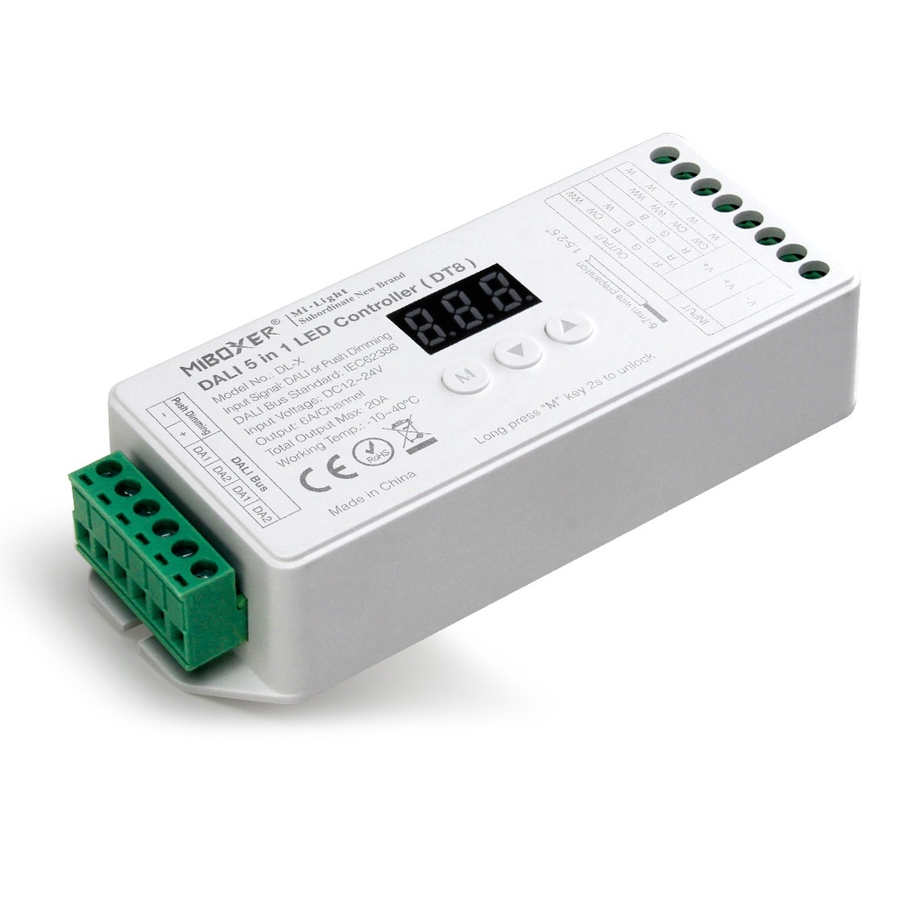 LED контролер DALI, 5 в 1 RGB+CCT  15A DT8  IP20 Mi-light