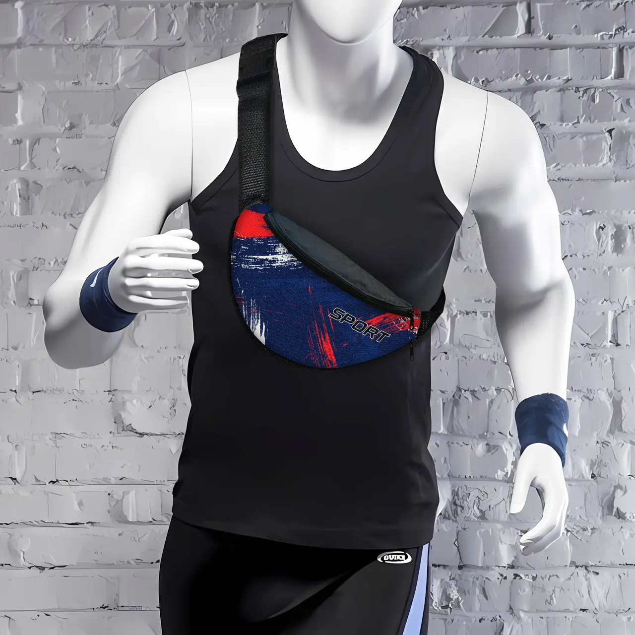 Сумка-бананка чоловіча/жіноча Sport 32×16 см з розширювачем поясна сумка або сумка через плече (02898)