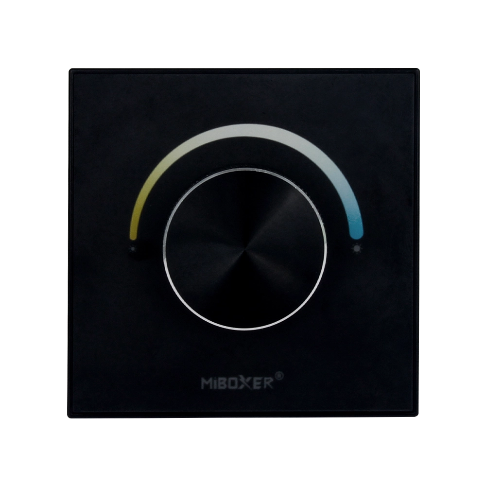 Панель керування контролер провідна чорна DIM/tunable white, 12/48V, 15A, IP20, RF 2,4G  Mi-light.