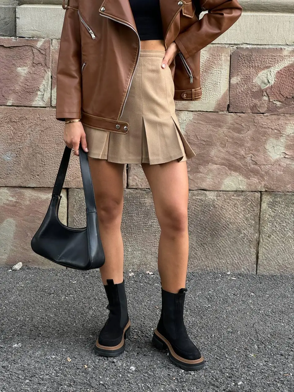 Женские черевики KATI SHOES черные замша натуральная зима высота 19 см (5733) 35