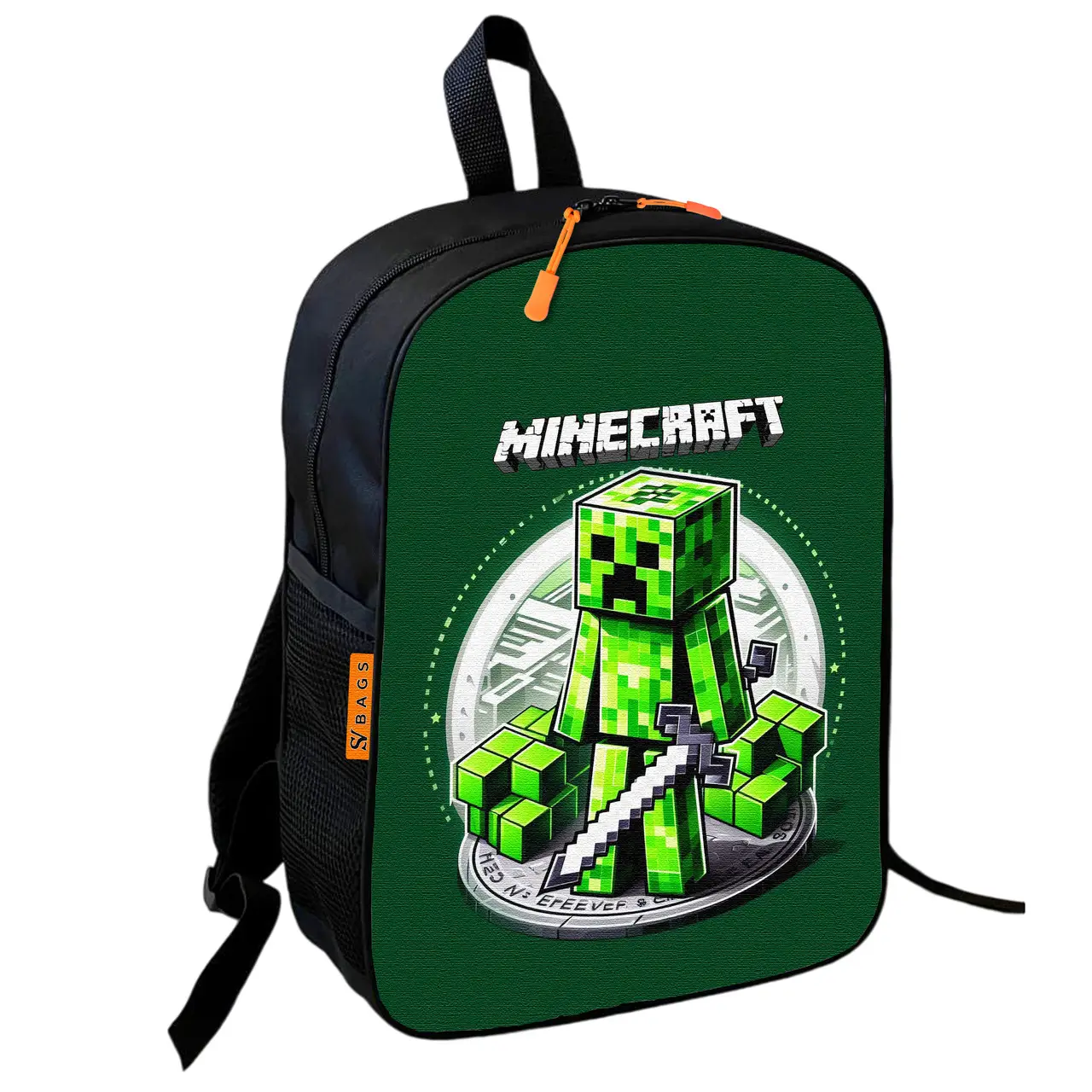 Рюкзак шкільний дитячий 36х27см Майнкрафт Кріпер «Minecraft» з принтом для хлопчика (00616)
