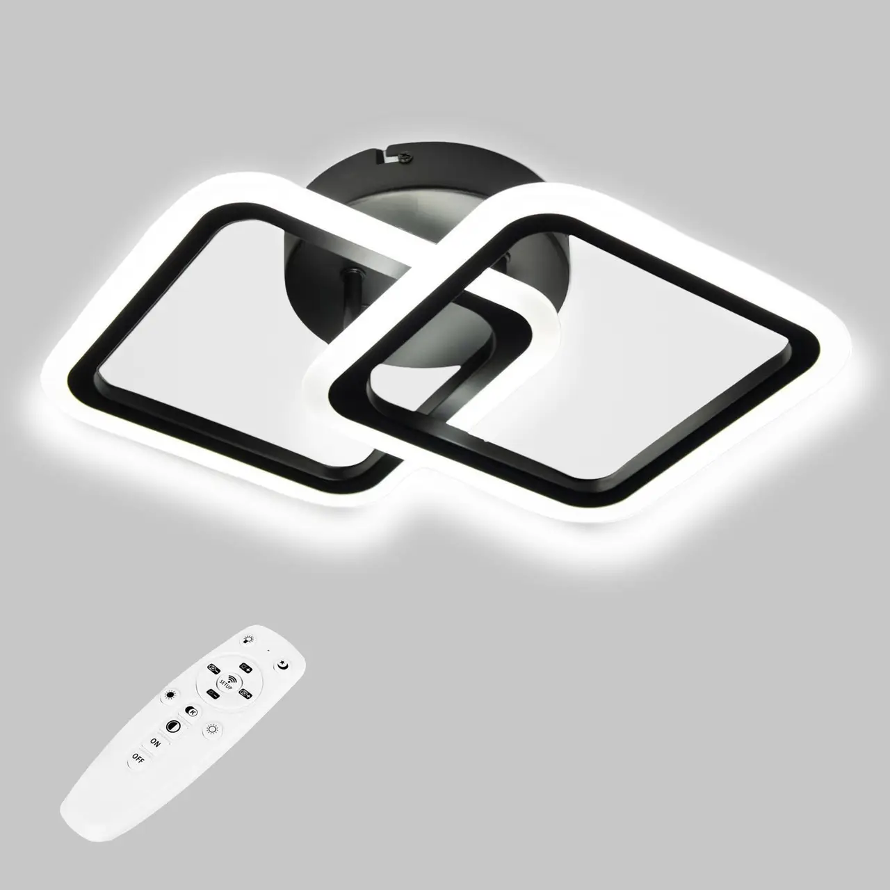 Стельова LED люстра, світлодіодний світильник Sunlight чорний 6325/2S