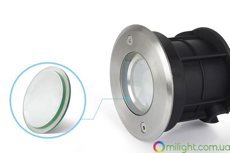 Грунтовий вбудовуваний LED світильник 5W RGB+CCT + управління DMX512