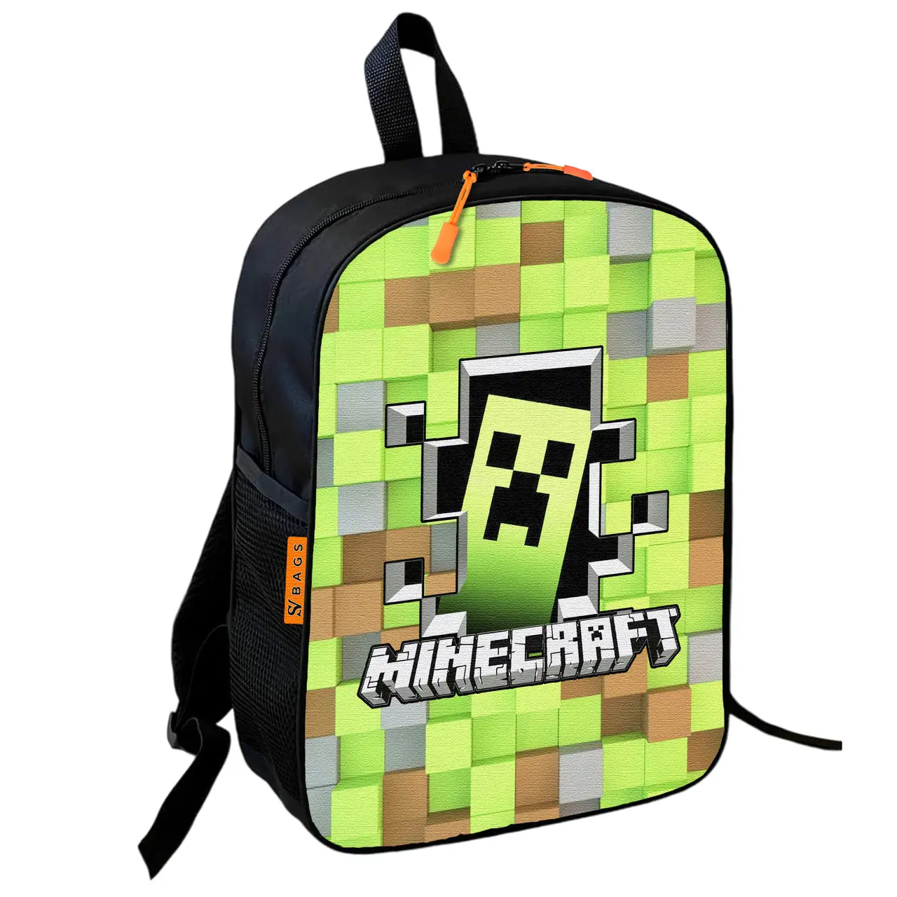 Рюкзак шкільний дитячий 36х27см Майнкрафт Кріпер «Minecraft» з принтом для хлопчика (00584)