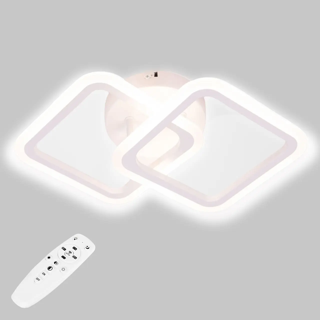 Стельова LED люстра, світлодіодний світильник Sunlight білий 6325/2S