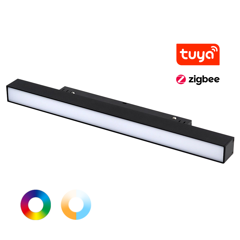 Магнітний трековий світильник лінійний RGB+CCT (2700-6500K) 12W RF2.4G + ZigBee3.0+ radio DMX512