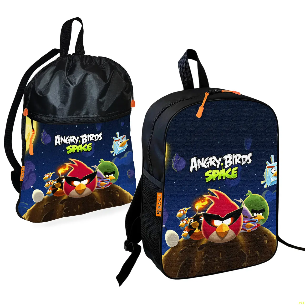Шкільний рюкзак дитячий Angry Birds + Сумка для взуття спортивної форми рюкзак-мішок хлопчикові (01916)