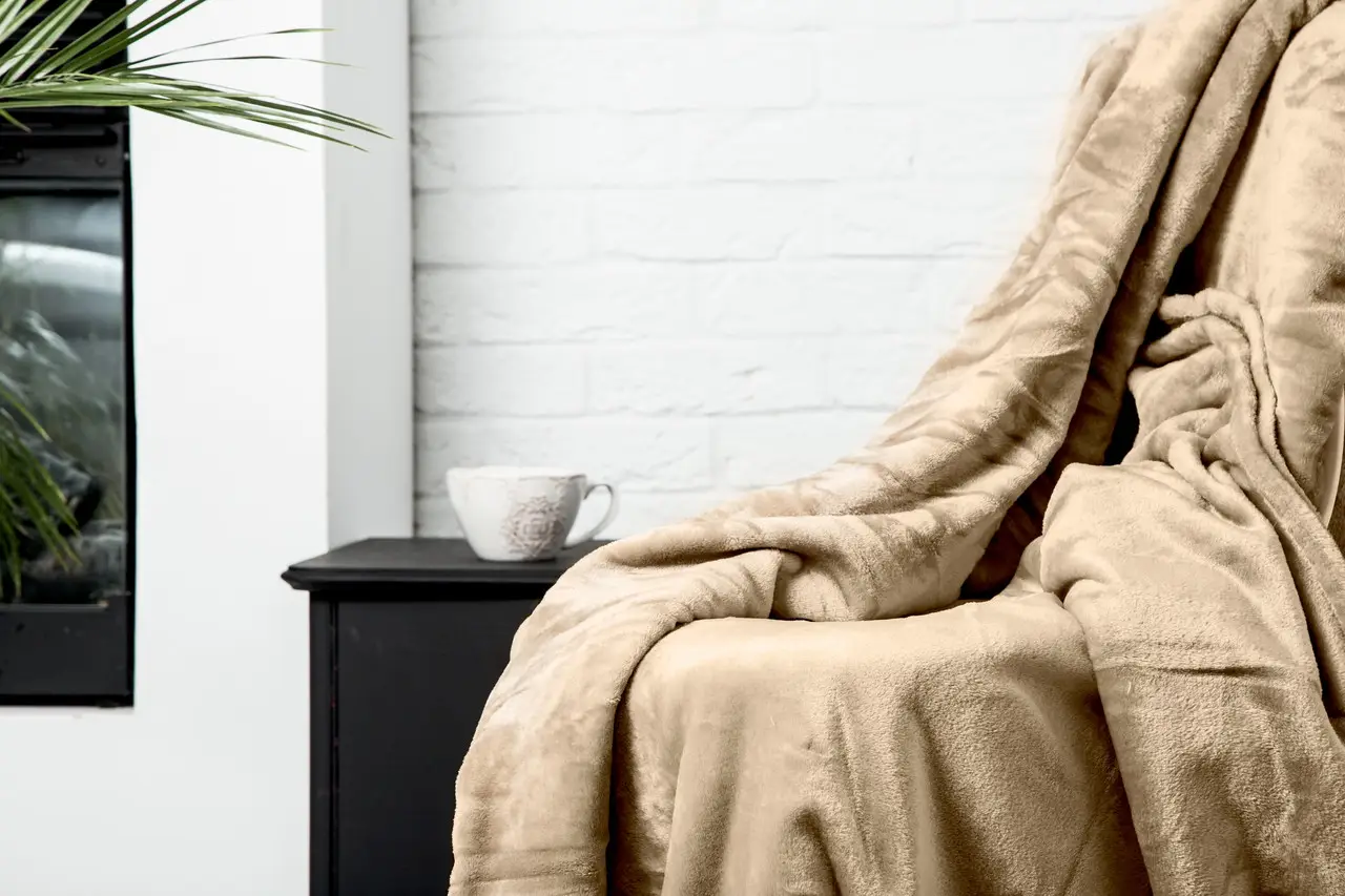 Плед Ecotton 150х220 см Well Soft темно-бежевого кольору (FL-16-1212)