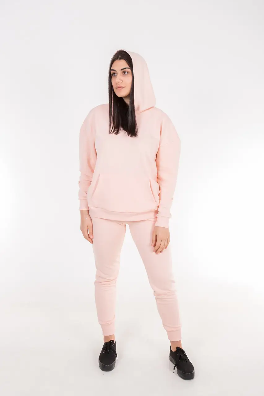 Пудровий спортивний костюм жіночий
