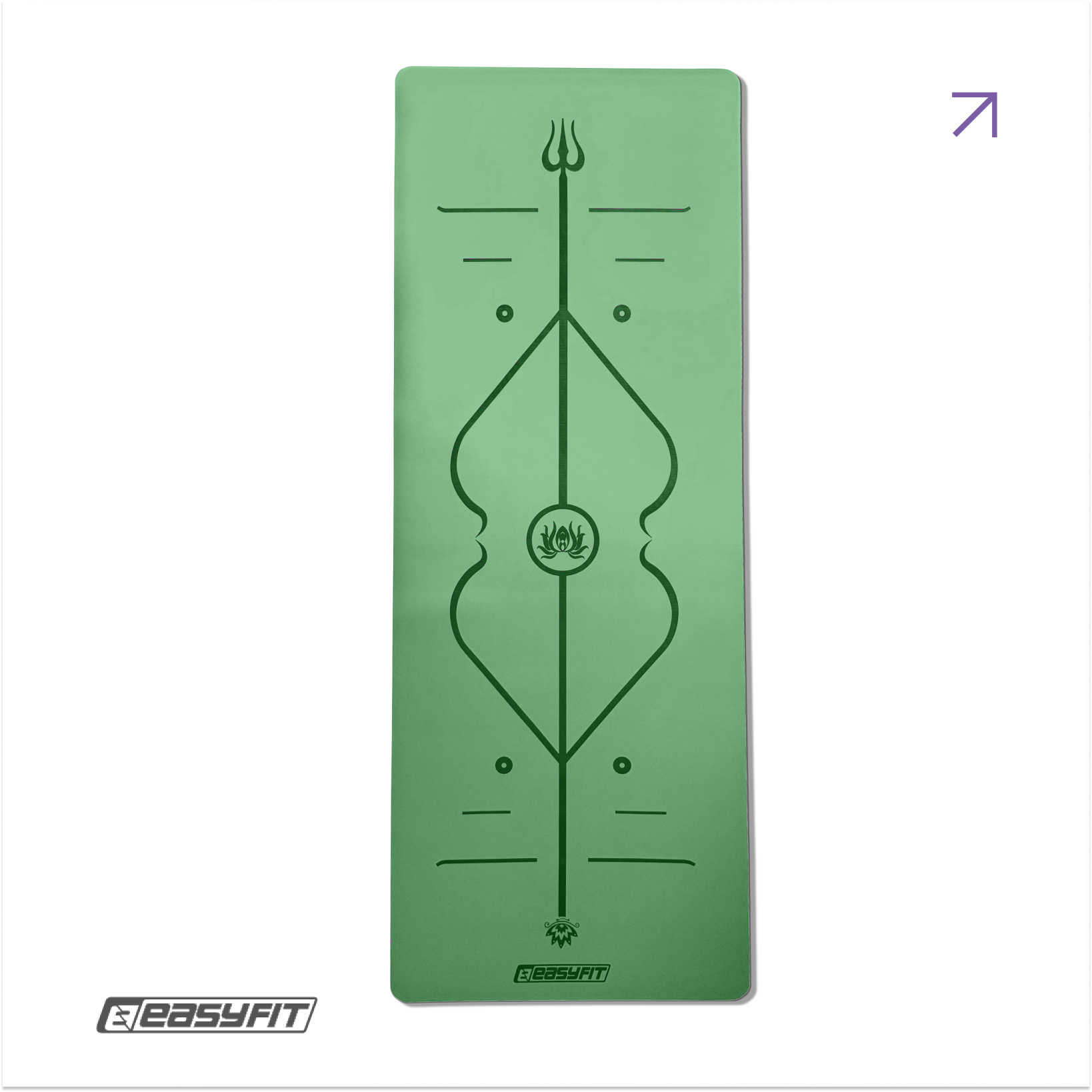 Килимок для йоги професійний EasyFit Pro каучук 5 мм Зелений