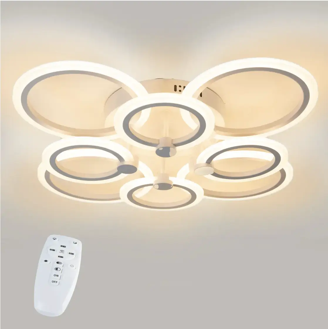 Стельова LED люстра, світлодіодний світильник Sunlight білий 6326/4+4