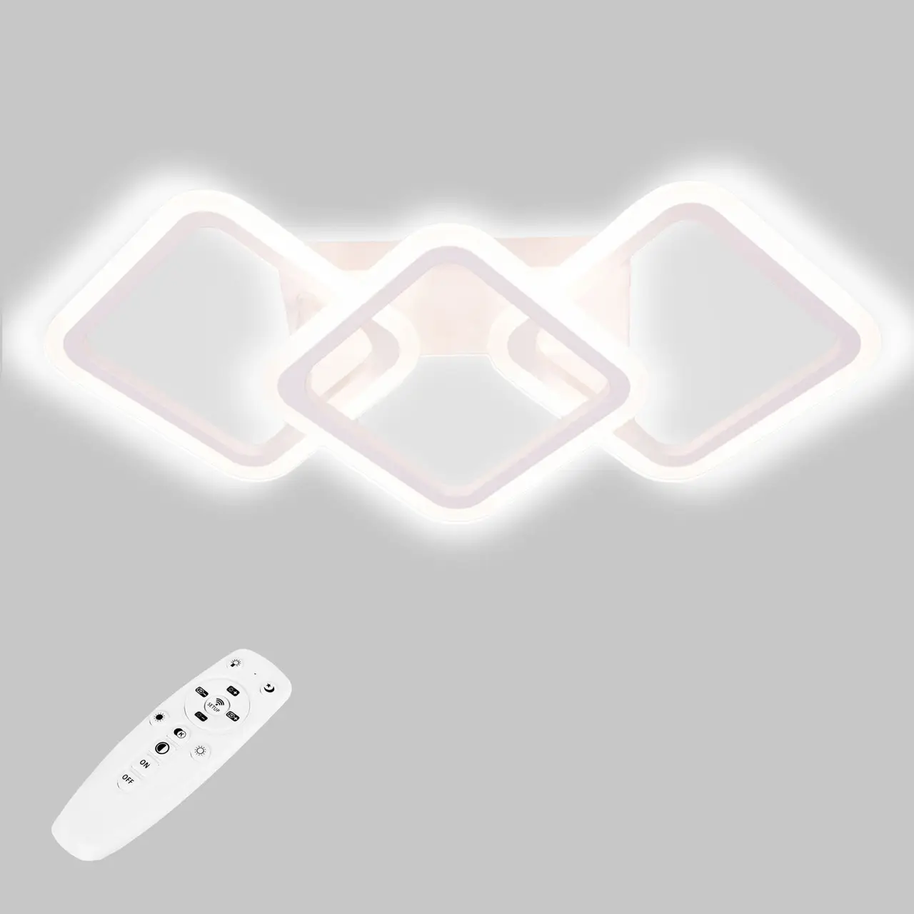 Стельова LED люстра, світлодіодний світильник Sunlight білий 6325/2+1S