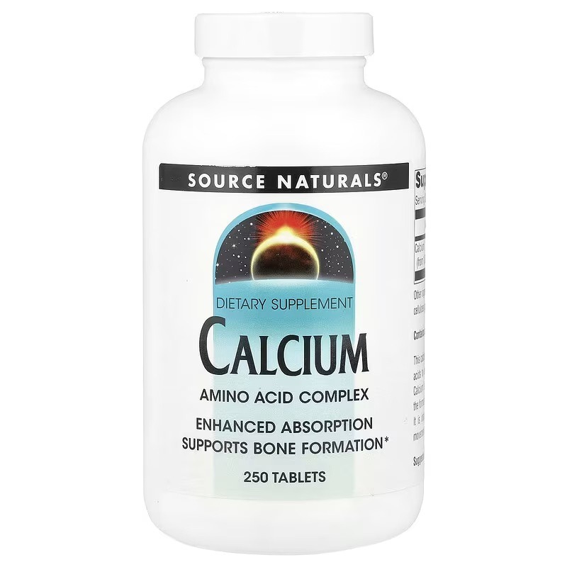Кальцій, 200 мг, Calcium, Source Naturals, 250 таблеток