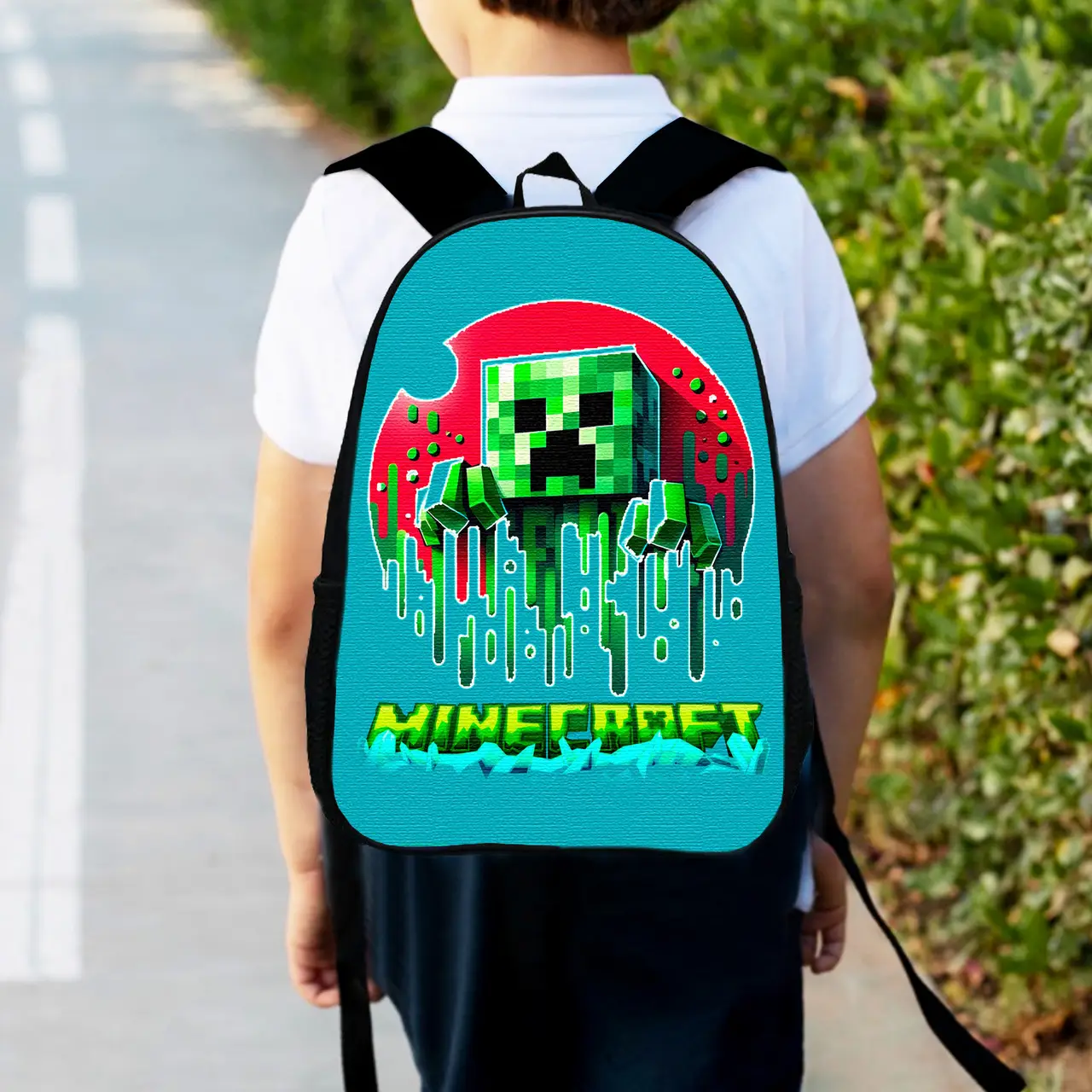 Рюкзак дитячий майнкрафт Кріпер "Minecraft" 34х27см, міський ранець для хлопчика (00520)