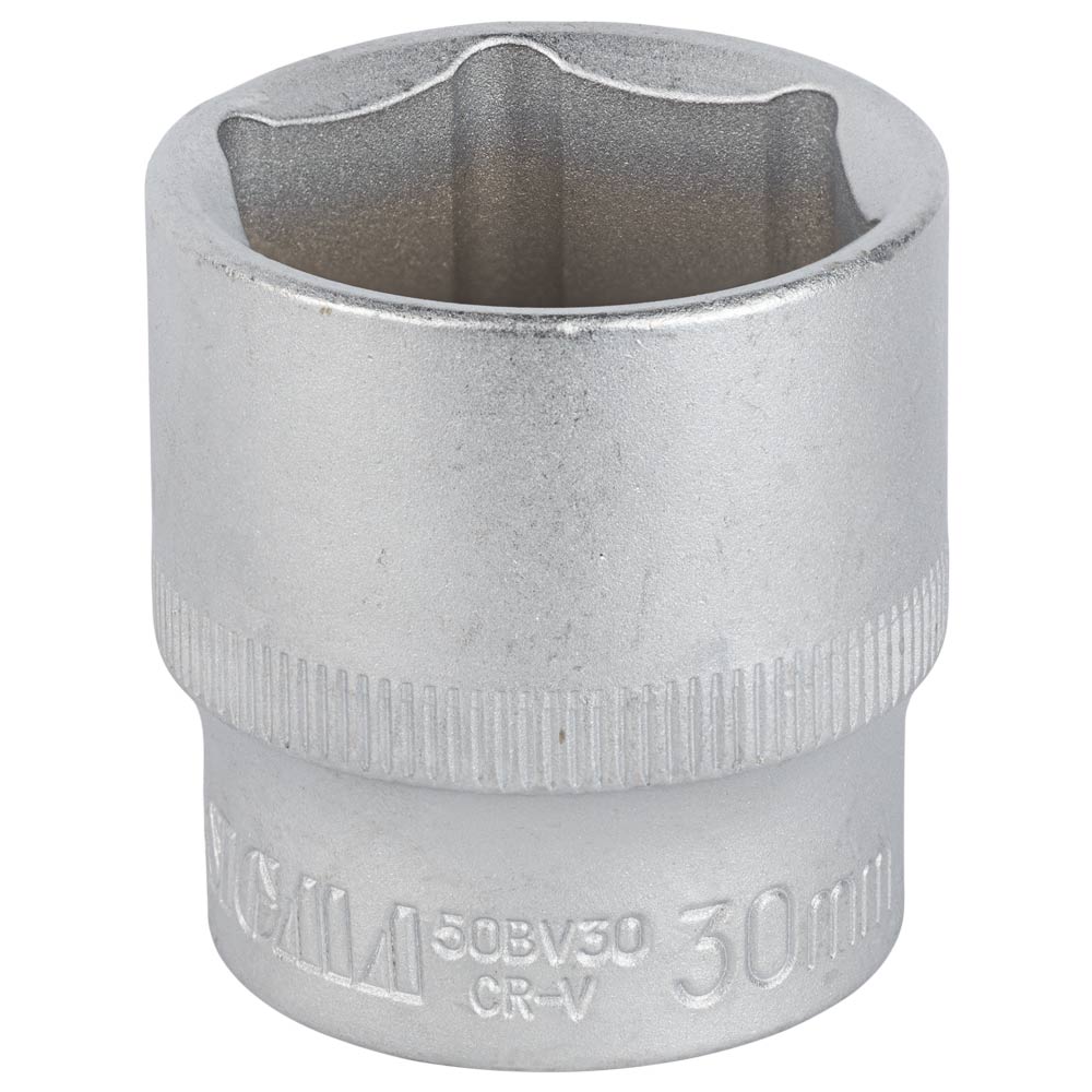 Насадка шестигранная короткая 1/2" 30мм CrV mid SIGMA (6071301)