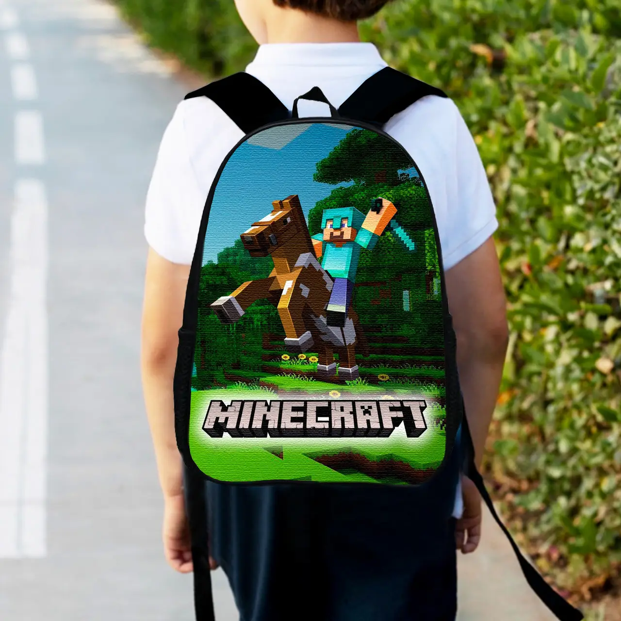 Рюкзак дитячий майнкрафт "Minecraft" 34х27см, міський ранець для хлопчика з принтом (00185)
