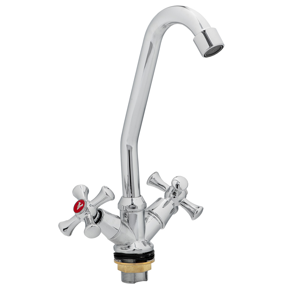 Смеситель PM ½" для кухни эконом на гайке (кратно 2шт) AQUATICA PM-1B157C (9780100)