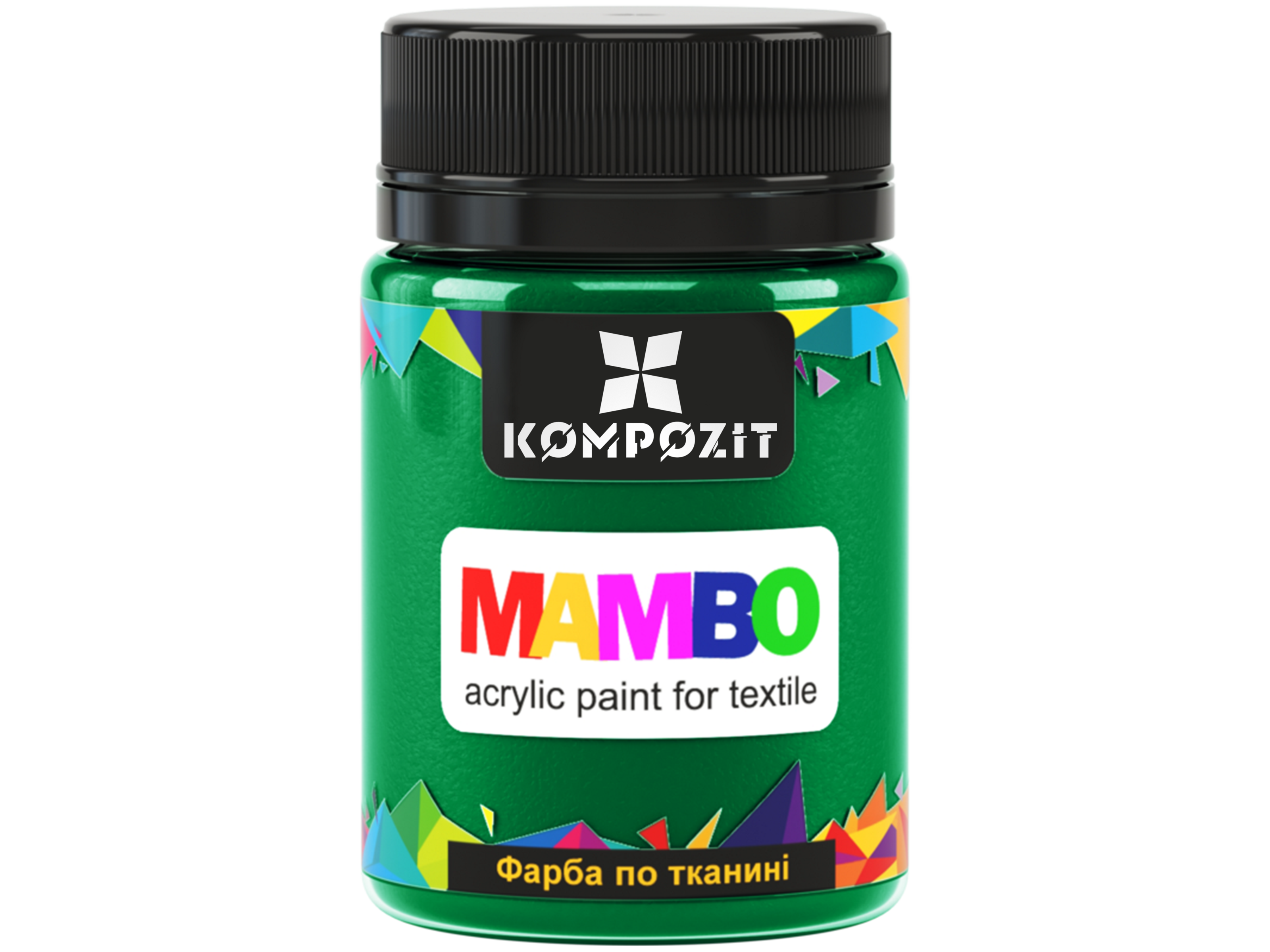 Фарба по тканині MAMBO ART Kompozit, 50 мл, 12 зелений особливий