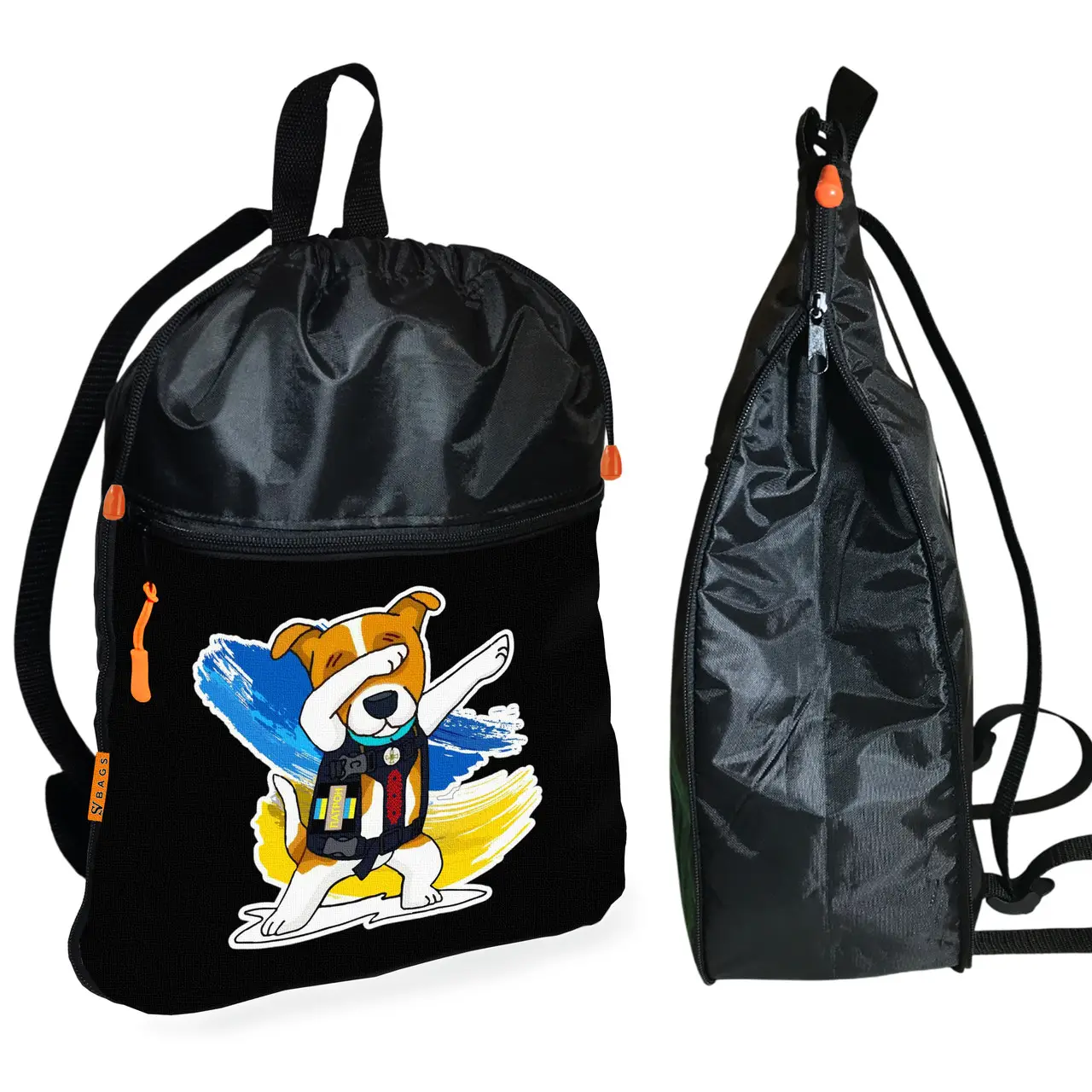 Рюкзак-мішок для взуття, спортивної форми Пес Патрон дитяча сумка для змінки з розширювачем (01358)