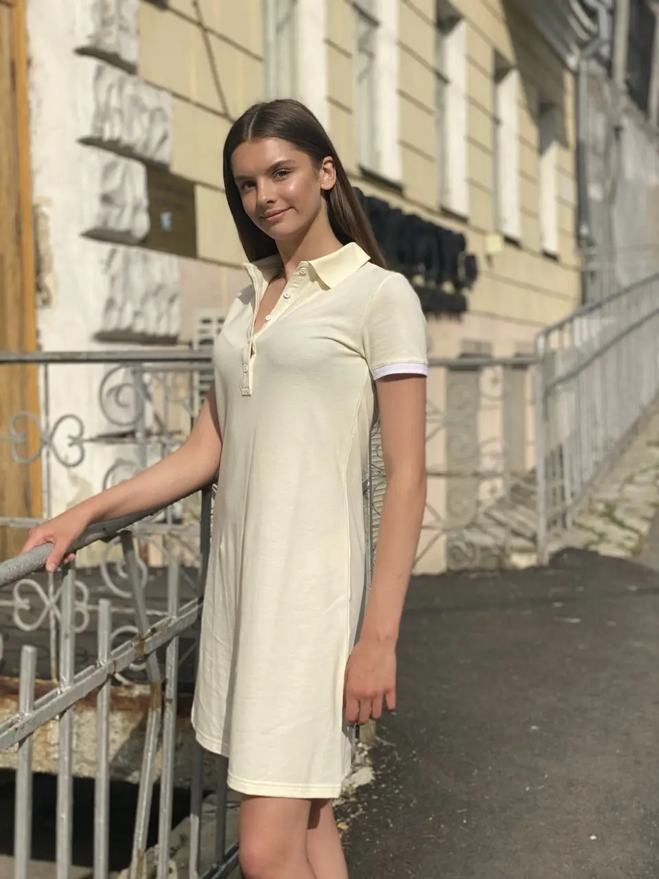 Молочна сукня поло ТРАПЕЦІЯ