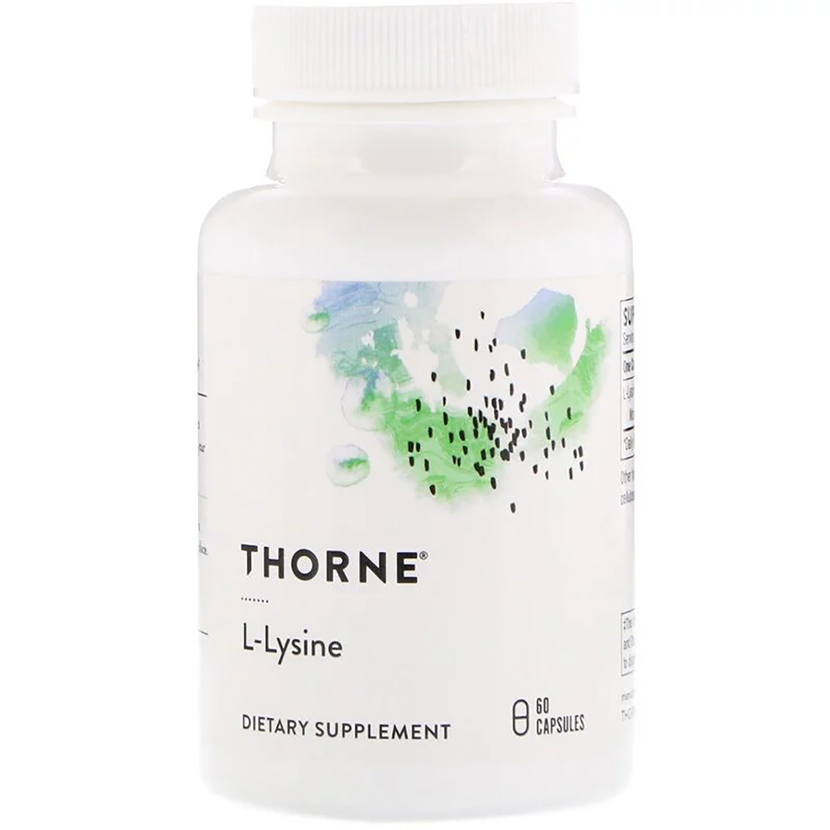L-Лізин, L-Lysine, Thorne, 60 капсул