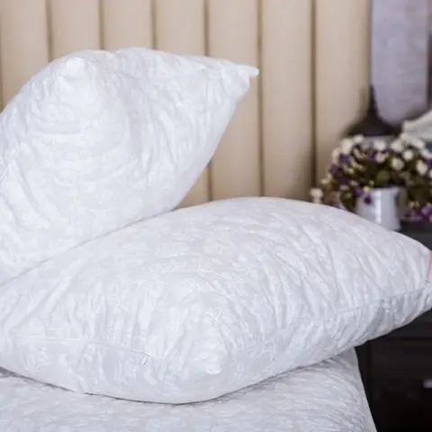 Подушка Ecotton 60х60 см антиалергенна натуральний чохол білий 20-0256 White
